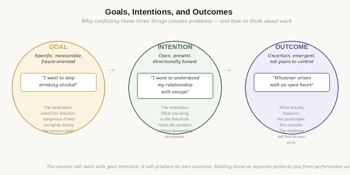 Goals vs intentions vs outcomes